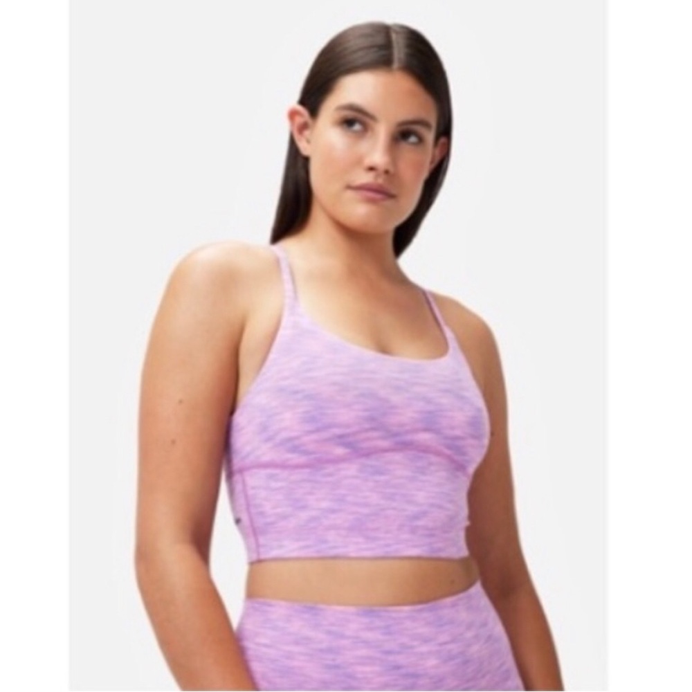 Outdoor voices pink and purple heathered set